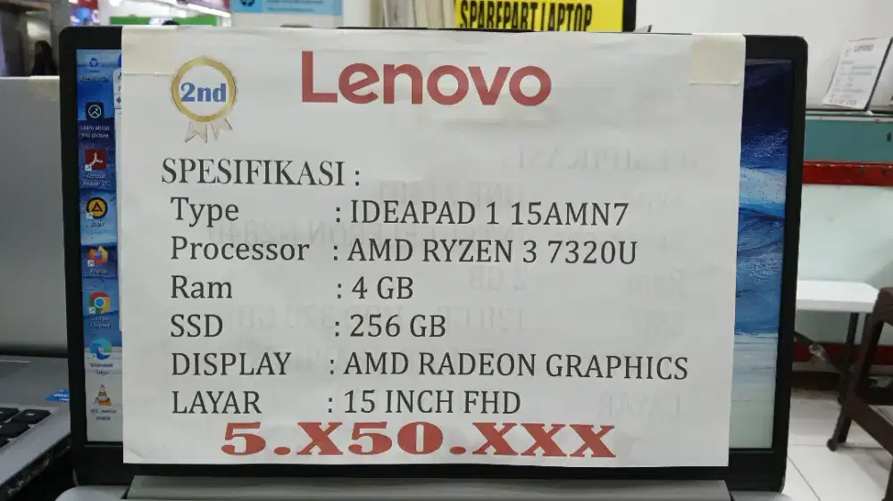 [PROMO RAMADHAN] LENOVO IP SLIM 1 AMD RYZEN 3 7320U RAM 4GB SSD 256GB