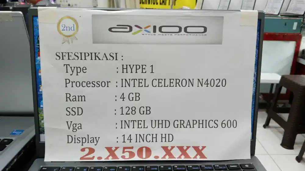 [PROMO RAMADHAN] AXIOO HYPE 1 INTEL CELERON N4020 RAM 4GB SSD 128GB