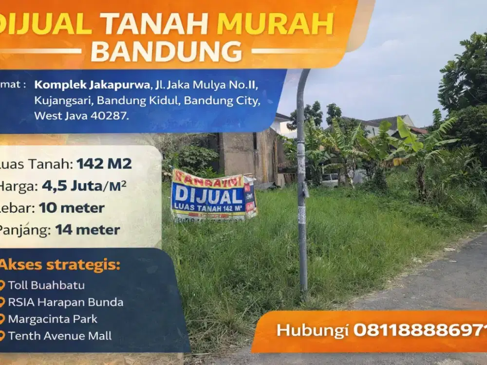 TANAH KAVLING LOKASI FAVORIT – LINGKUNGAN NYAMAN & AMAN!