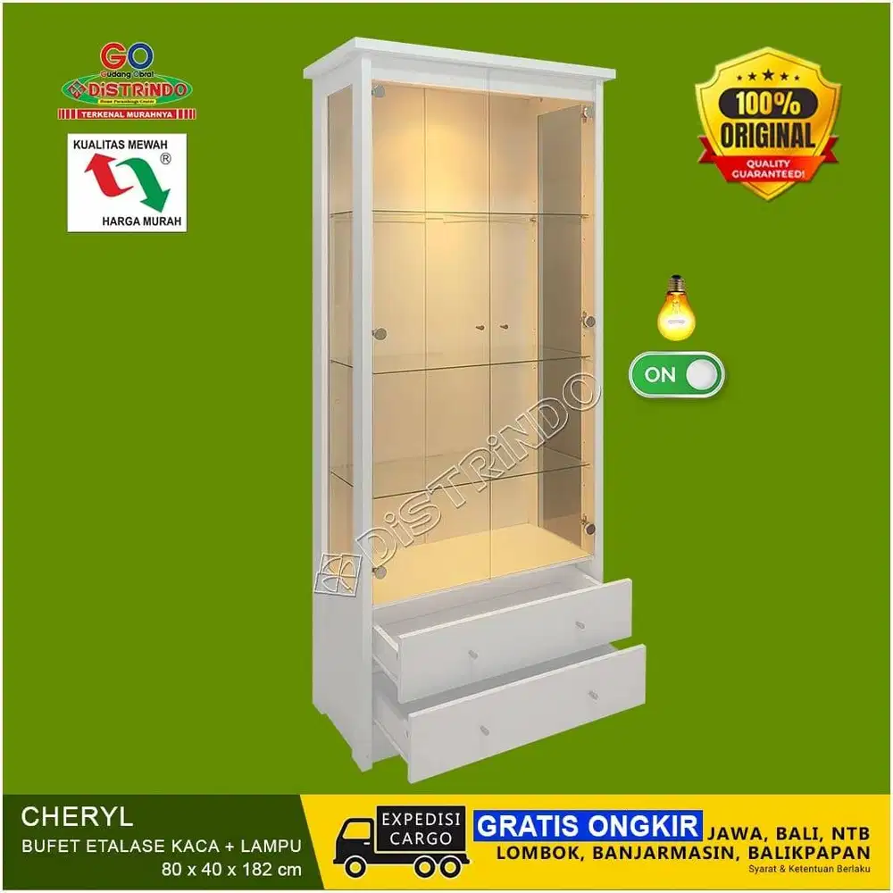 Lemari Hias / Rak Etalase Kaca / Lemari Disply / Lemari Pajangan