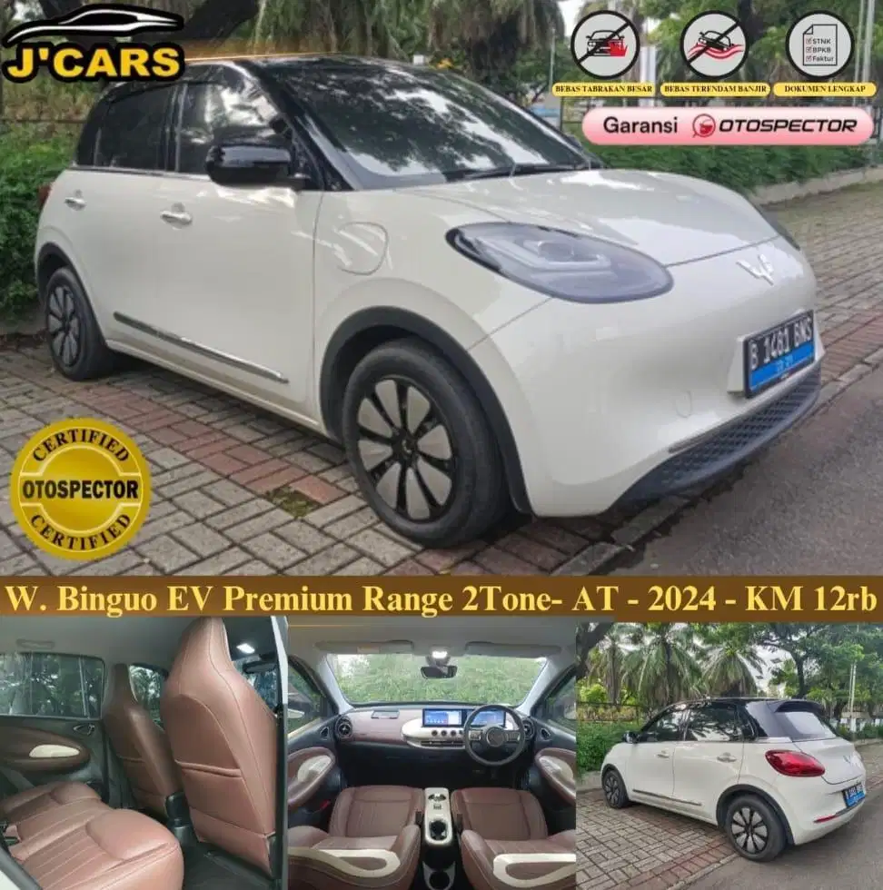 [KM 13k BH 98%] Wuling Binguo EV Premium Range ACDC 2024 Listrik Murah
