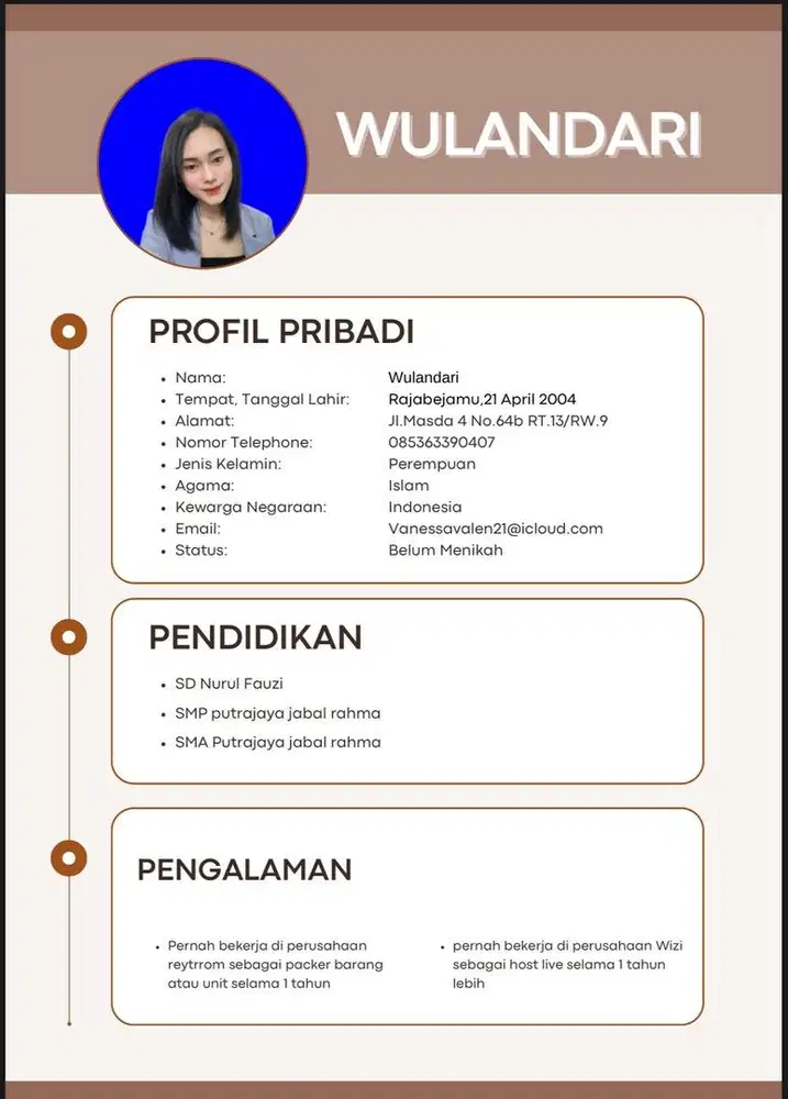 Info loker hots live,umur 21