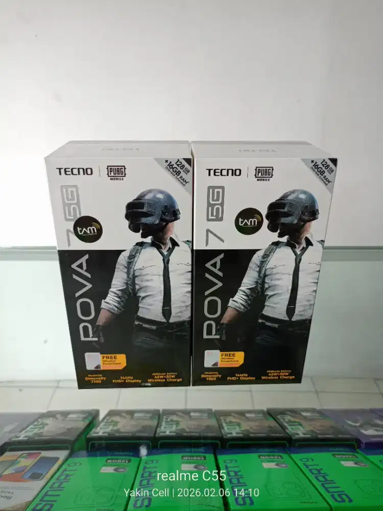 Tecno Pova 7 5G 8/128 GB Dimensity 7300 Wireless Charge Garansi Resmi