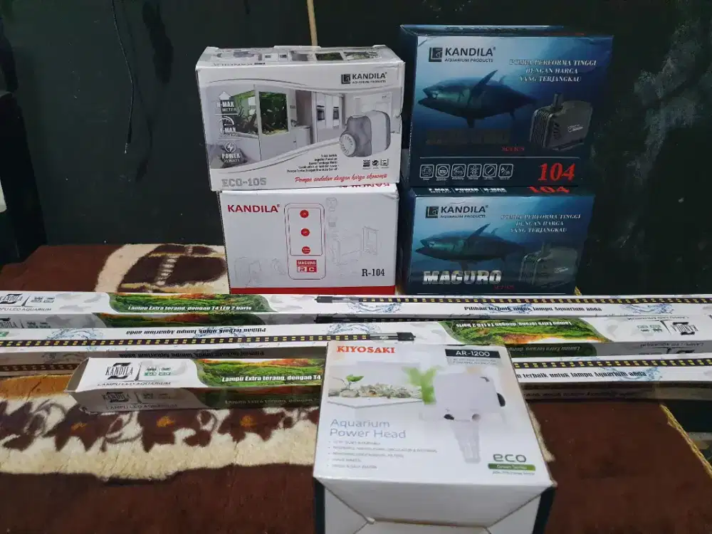 Lampu & Mesin Filter Aquarium Akuarium Baru