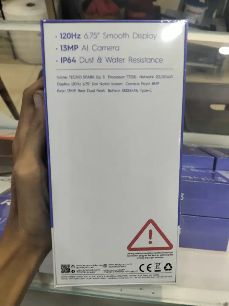 TECHNO SPARK GO3 4/124 GB GARANSI RESMI