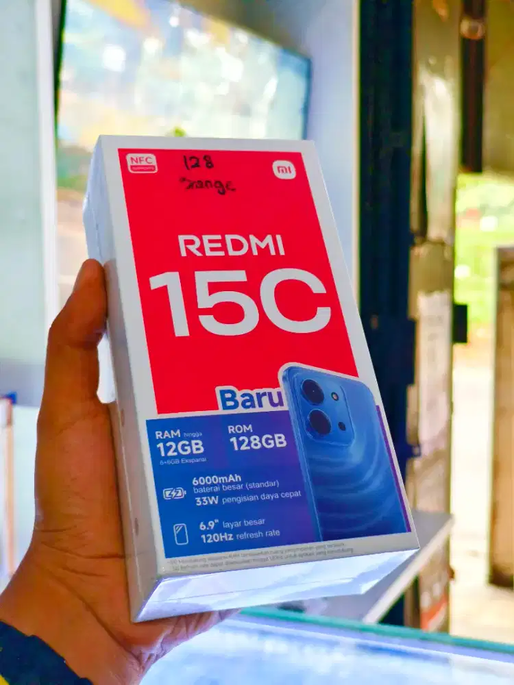 Redmi 15c Ram 6/138 warna Orange - Baru,Warna Langka