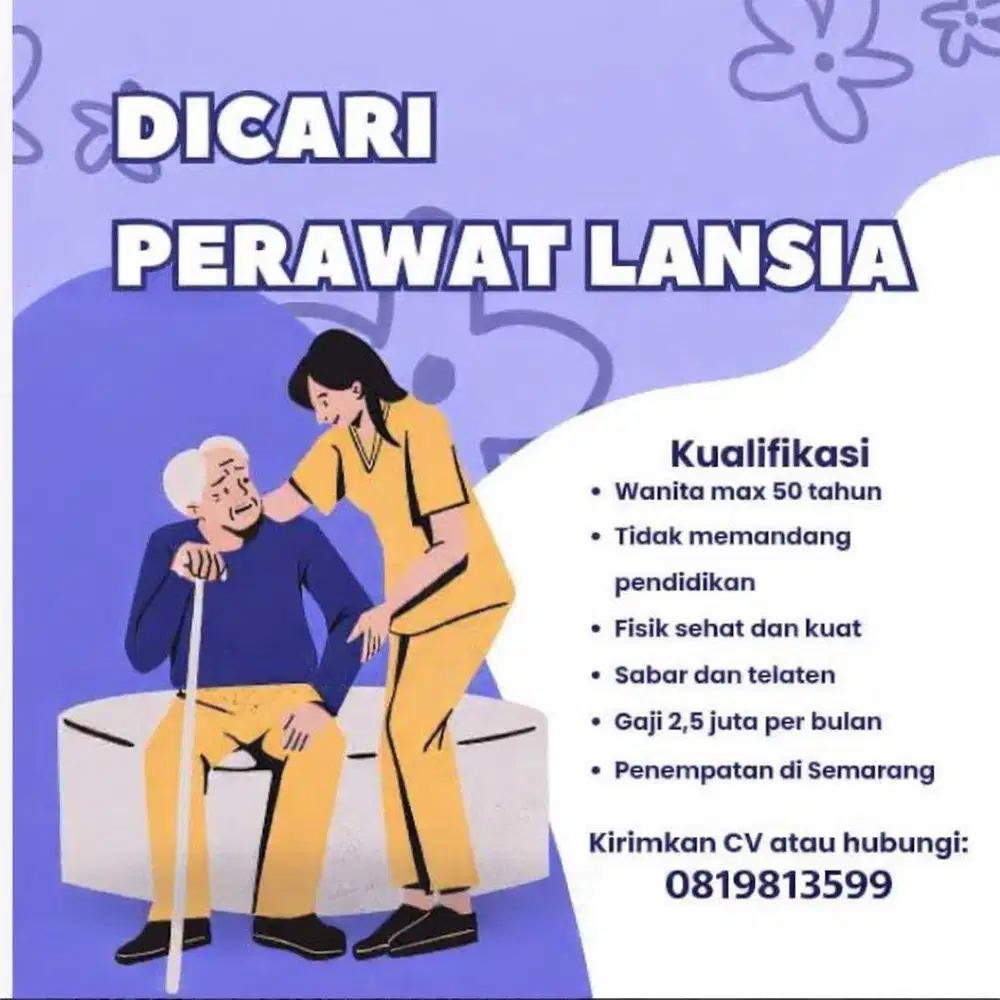Dibutuhkan ART atau Perawat Lansia