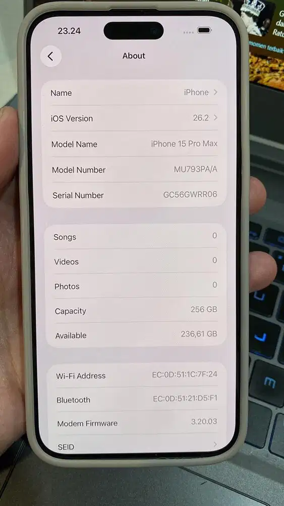 Iphone 15 Pro Max (Sec IBOX)