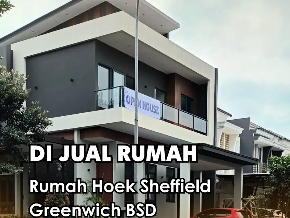 Di Jual !!!  Rumah Hoek Cluster Sheffield Greenwich