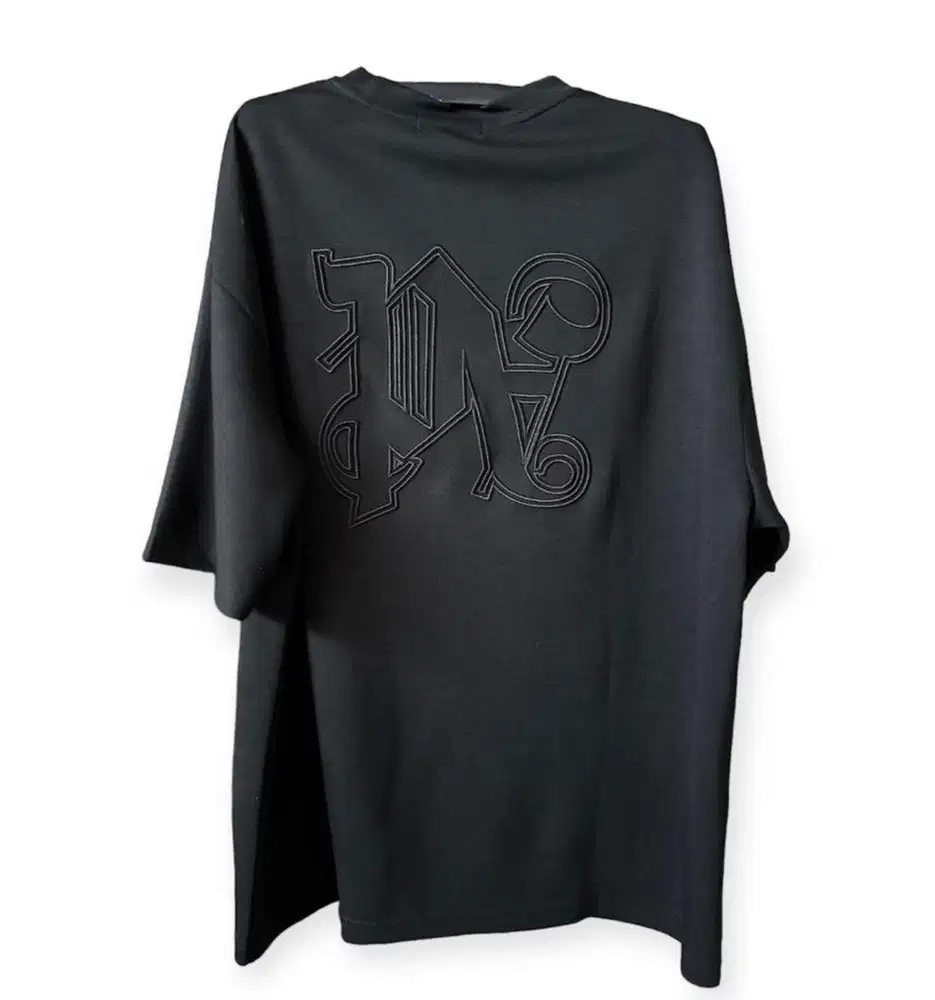 kaos tshirt oversize hitam xxl polos simple elegan Palm Angels