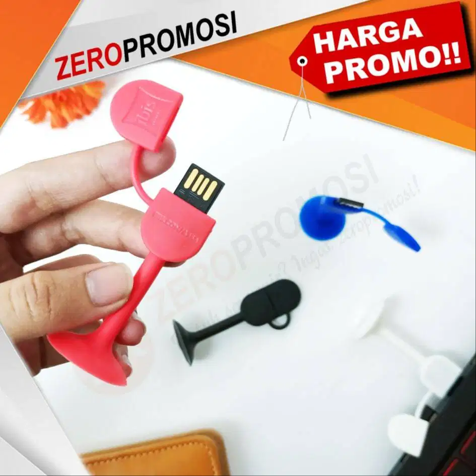 Souvenir Fungsional untuk Promosi Flashdisk Standing Rubber FDBR06