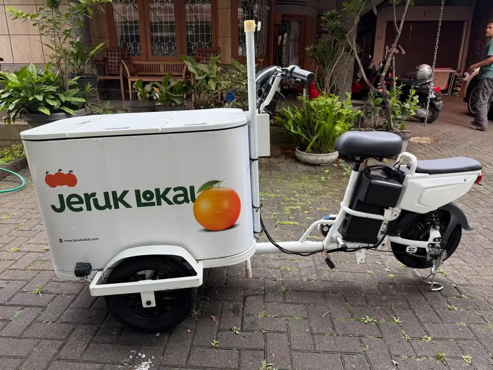Gerobak sepeda listrik untuk jualan