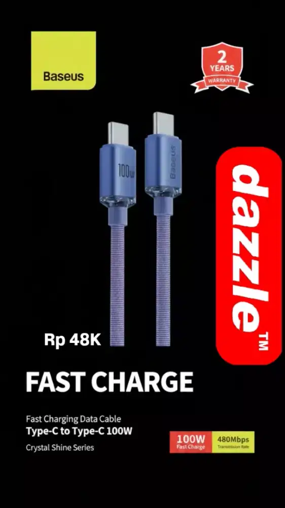 Kabel Data Baseus Crystal