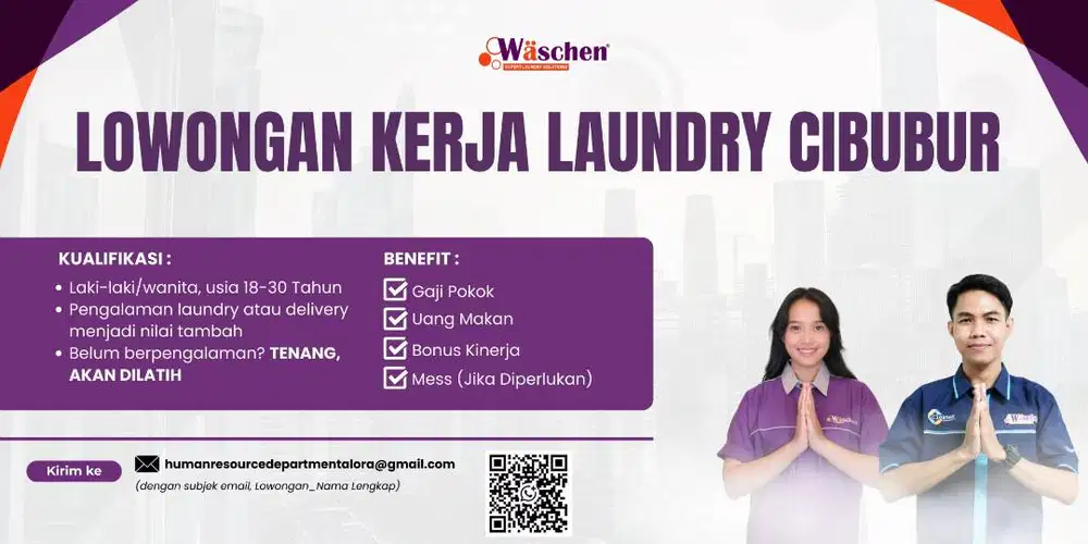 LOWONGAN KERJA OPERASIONAL LAUNDRY – DEPOK