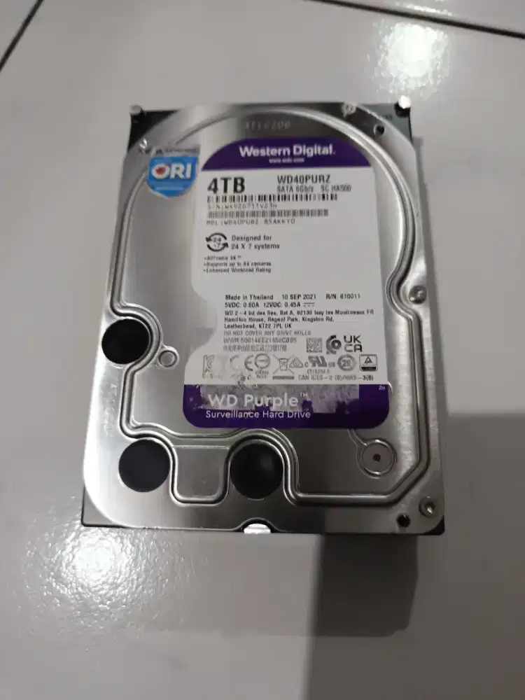 Hardisk WD Purple 4 TB  (baru)