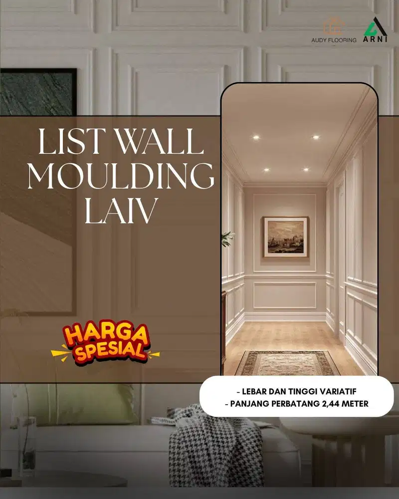 List Wall Moulding PVC LAIV | List Dinding | List Ukiran Dinding