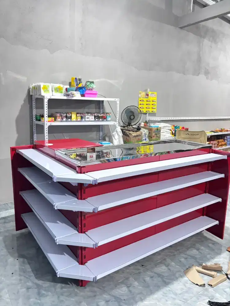 Meja Kasir Plat Besi Baja