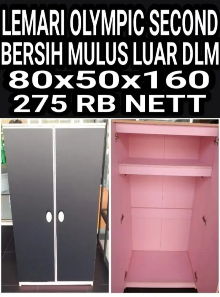 LEMARI OLYMPIC SECOND JUMBO MSH BAIK BERSIH LUAR DLM HARGA 275 RB NET