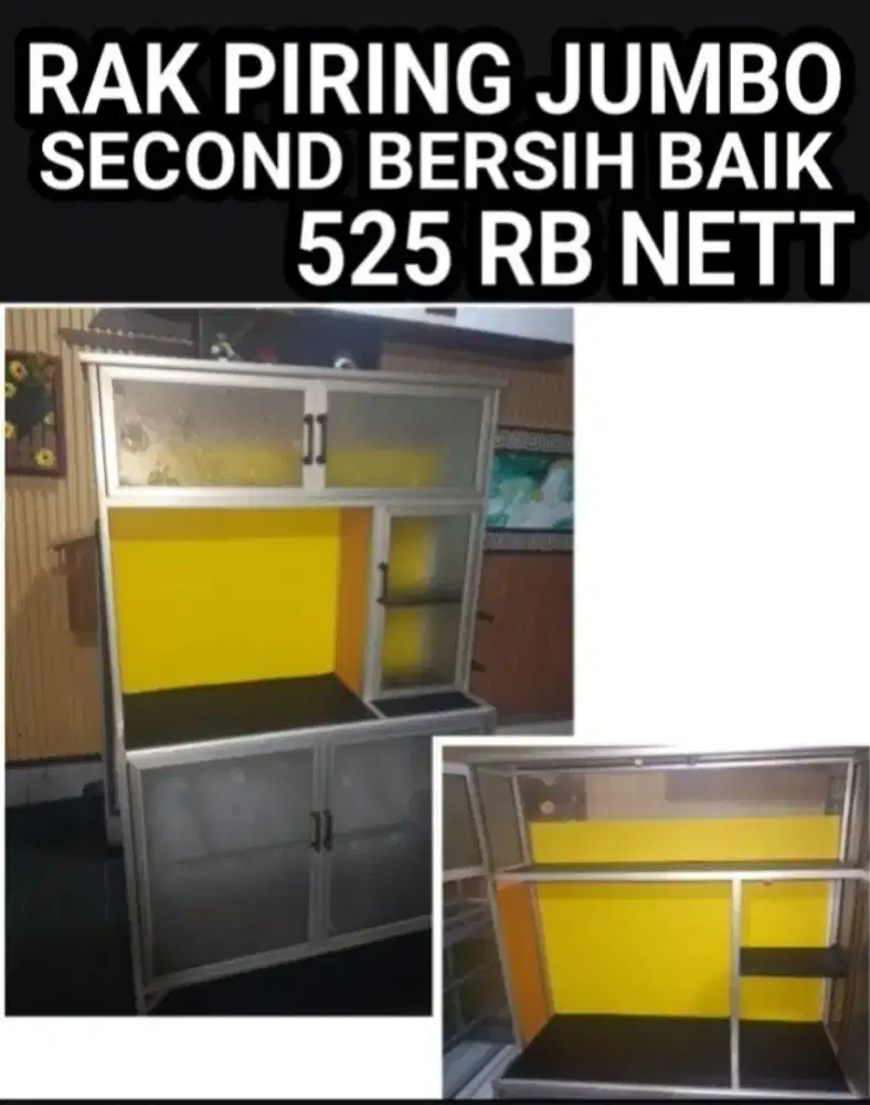 RAK PIRING JUMBO SECOND KONDISI BERSIH HARGA 525 RB LOK SDA
