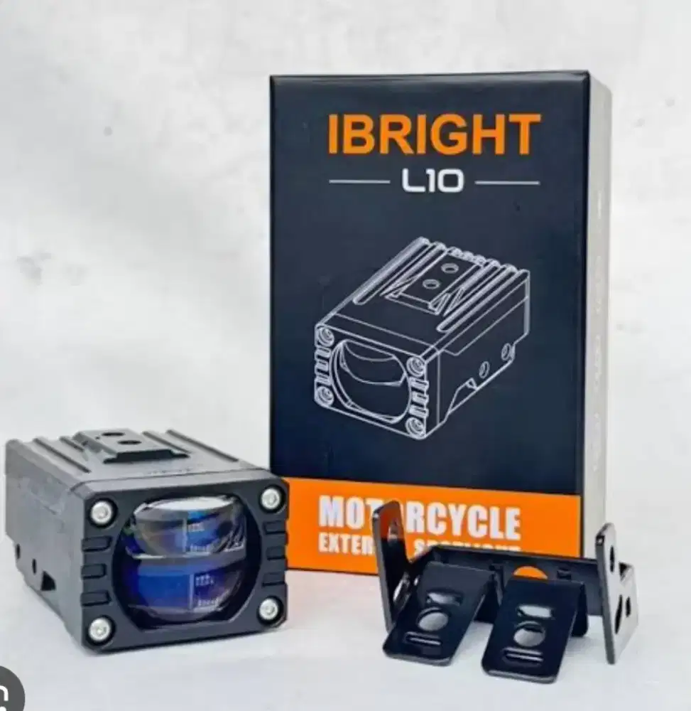 Lampu Tembak iBright L10 Devil Biru Putih Kuning