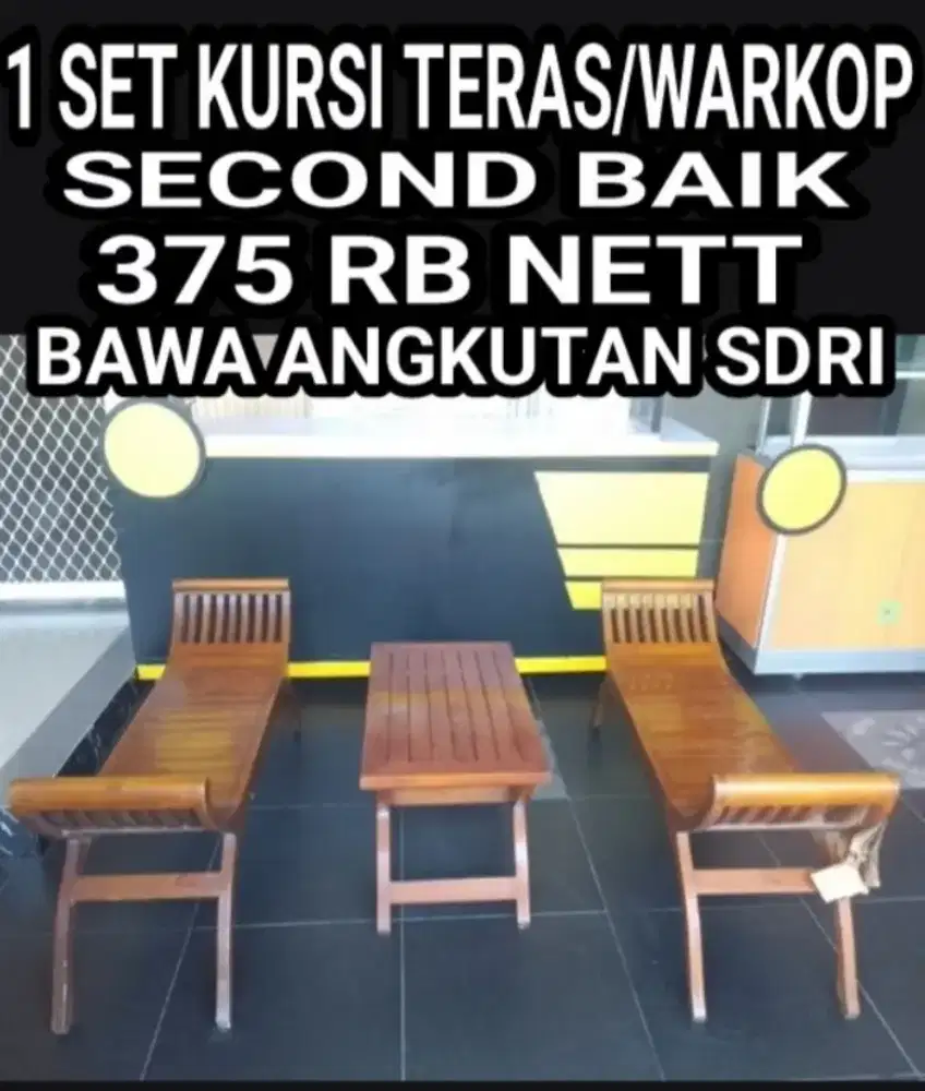 1SET KURSI TERAS /WARKOP HARGA 375 RB NETT BAWA ANGKUTAN SDR LOK SDA