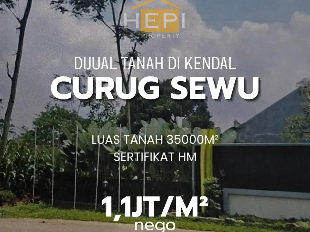 Dijual Tanah di Curug Sewu Kendal