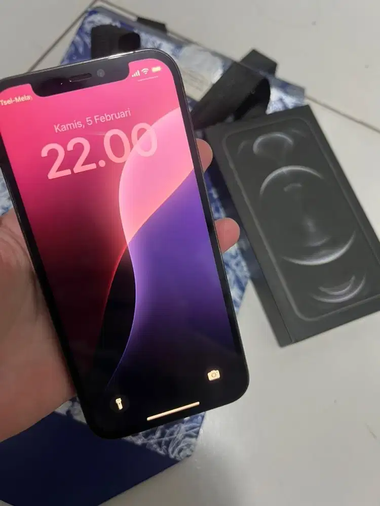 Iphone 12 pro 256GB graphite ex inter LL/A aman all operator fullset