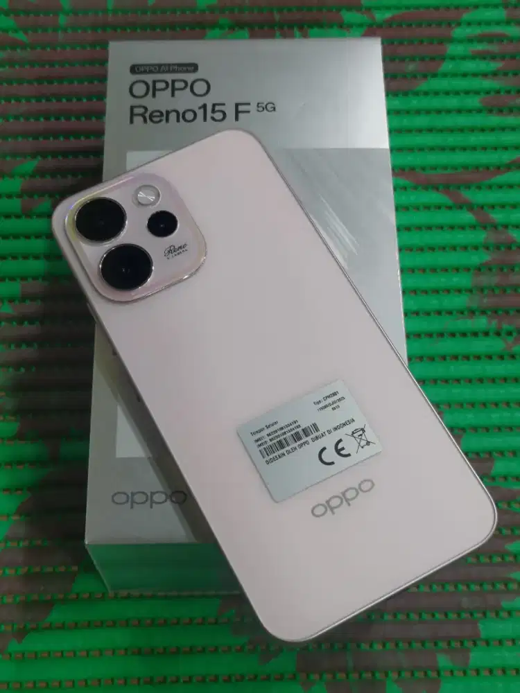 Oppo reno 15f 5g 12/256 gb merah muda bnob