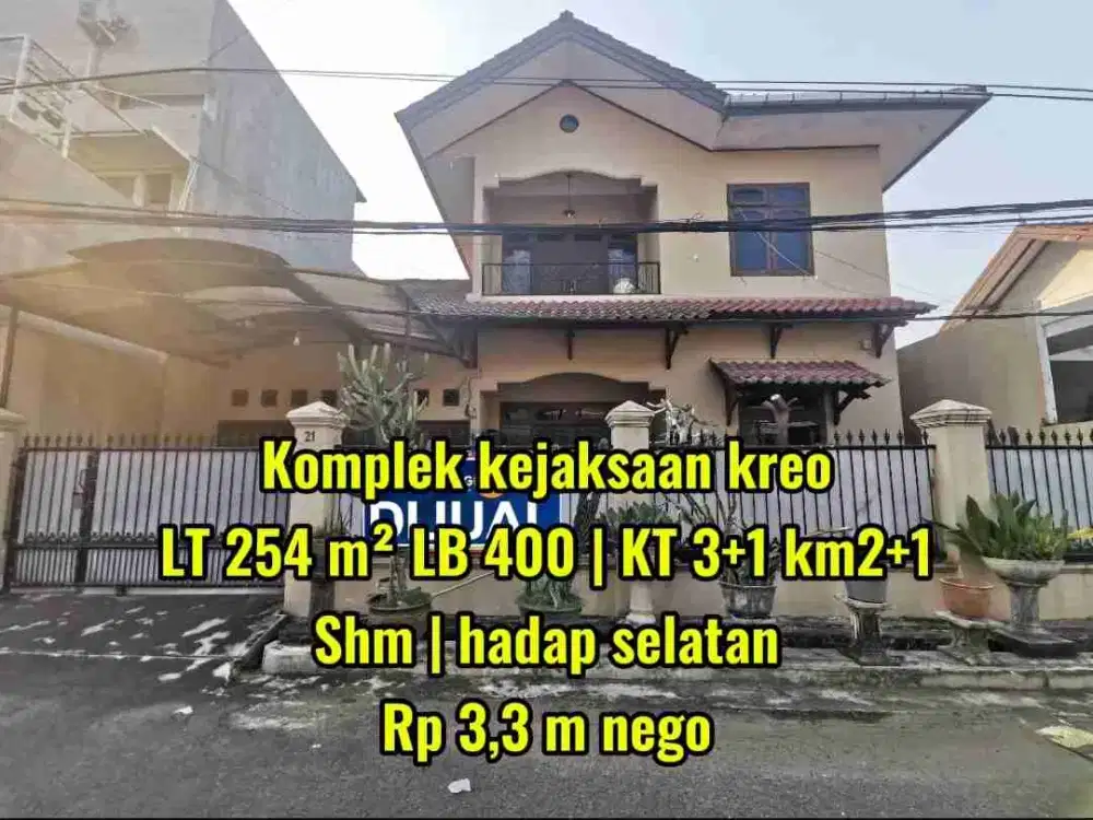 Lokasi emas! Nego sampai jadi! Rumah 2LT siap huni komplek kejaksaan kreo Tangerang