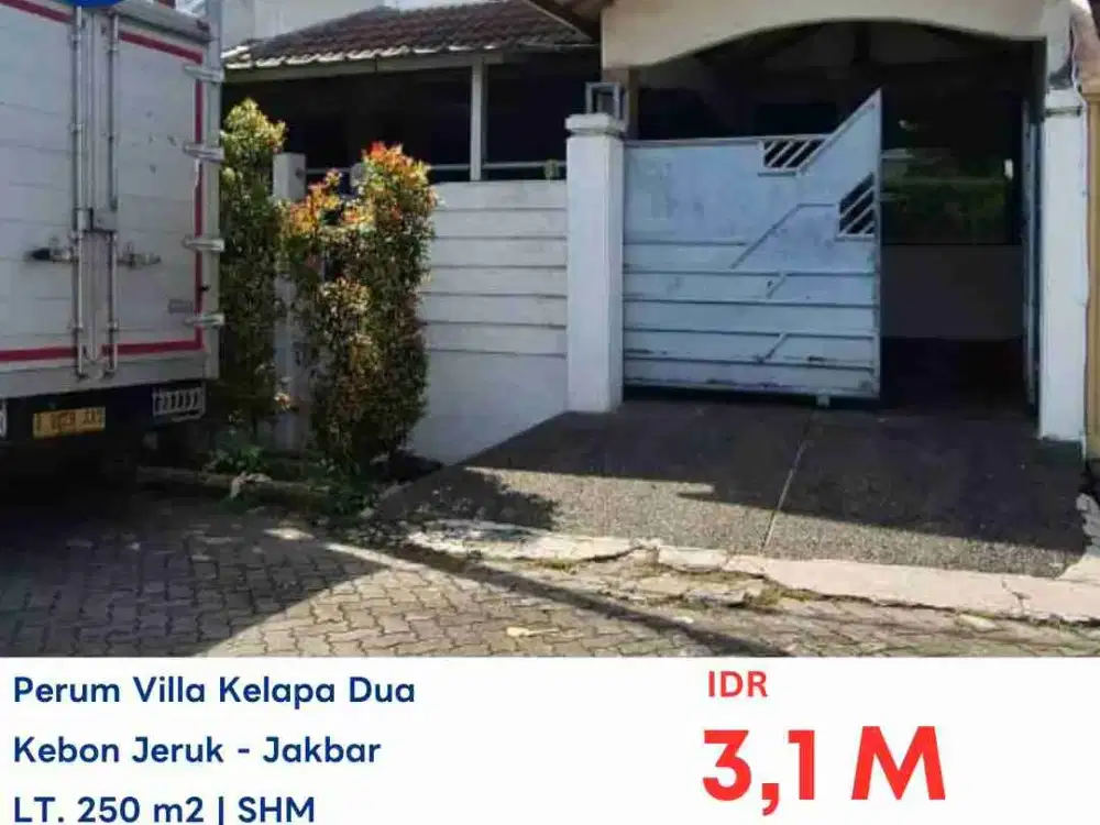 LELANG RUMAH DI PERUMAHAN VILLA KELAPA DUA KEBON JERUK JAKARTA BARAT
