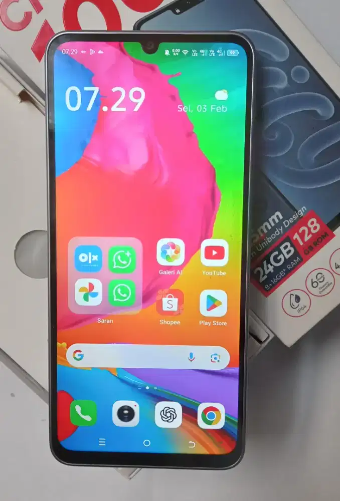Itel City 100 Ram 8+16/128 mulus Pemakaian belum lama