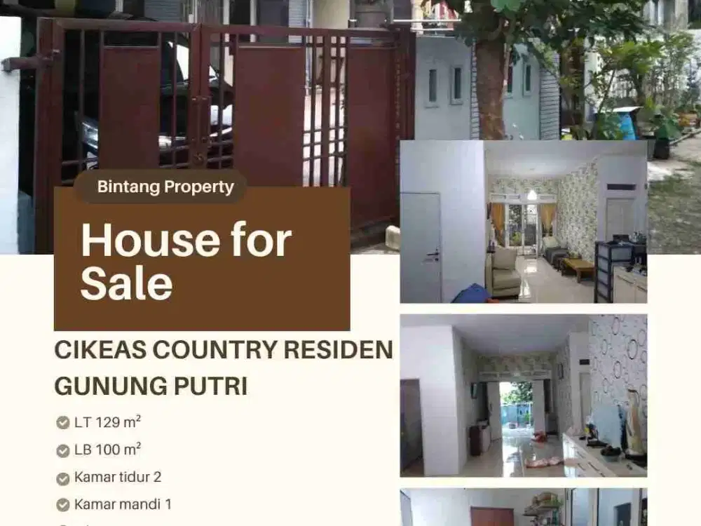 Dijual rumah strategis akses tol Cimanggis, Cibubur di Cikeas Country Residence