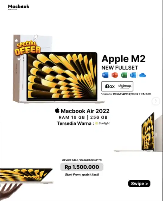 Macbook Air M2 16/256 gb