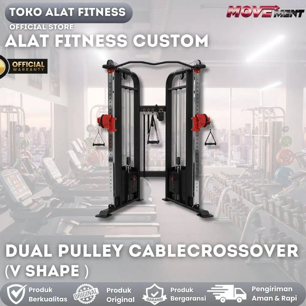 Alat Fitness Gym Custom Komersil Premium Duall Pulley Cablecrossover
