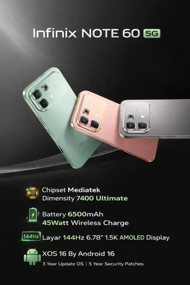 Open Pre Order Note 60 5G 8+8/256GB DP 200K