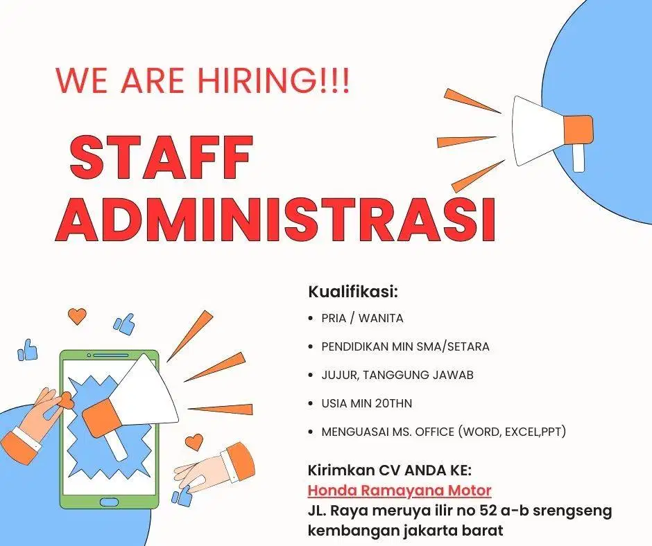 Lowongan Kerja Staff ADministrasi