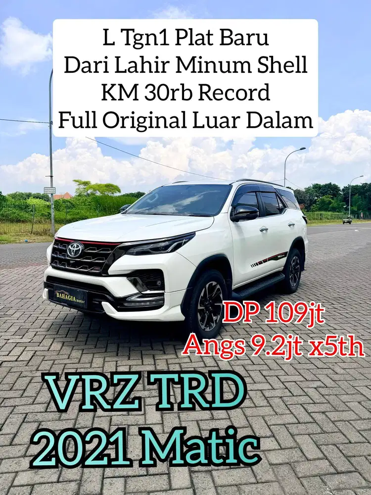 (KM 30rb) Fortuner VRZ TRD 2021 Diesel Matic Putih AT Solar 2020 GR