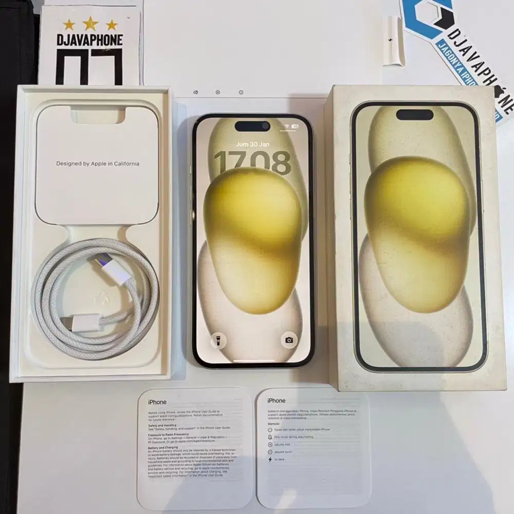iPhone 15 Yellow 128GB Ex iBox Resmi