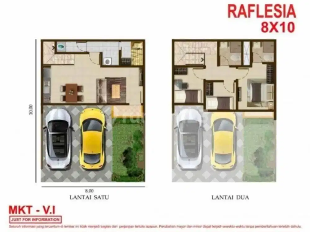 Dijual Rumah Cluster Riverside Type Raflesia 8x10 Pik2
