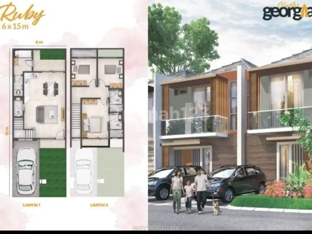 Dijual Rumah Milenial Cluster Georgia Boulevard Uk 6x15 Pik2