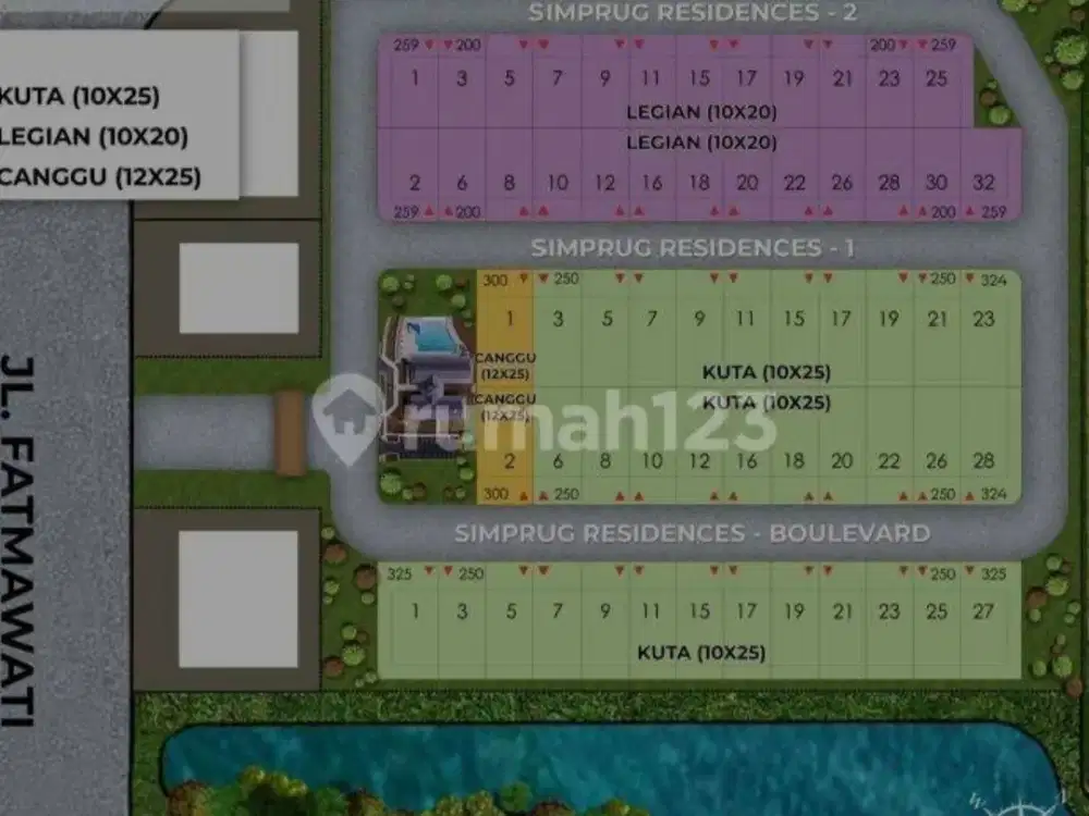 Dijual Rumah Simprug Residences Uk 12x25 Badan Type Canggu Pik2