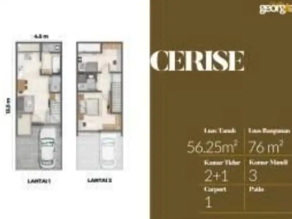 Dijual Rumah Milenial Pik 2 Cluster Georgia 4,5x12,5m