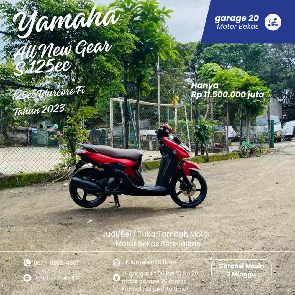 Yamaha Gear S 125cc Blurcore Fi Tahun 2023 Pajak Off