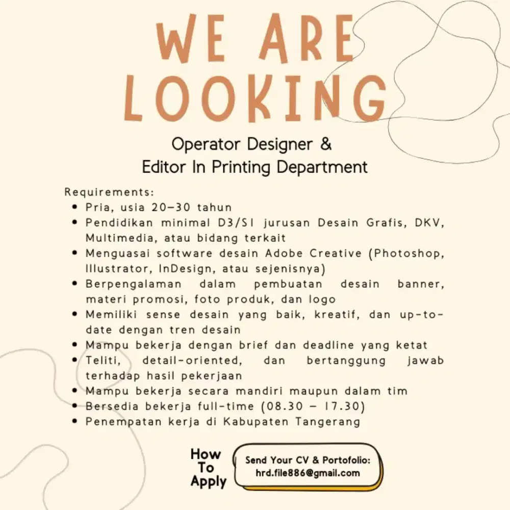 lowongan kerja loker desain grafis