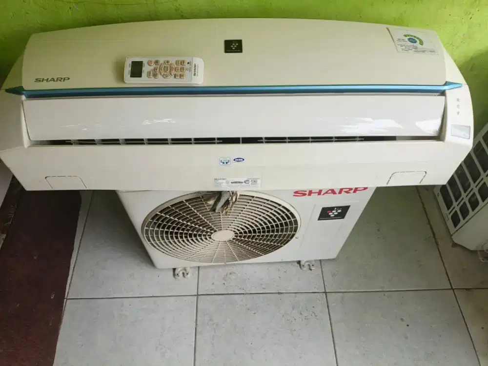 ac sharp 1/2 pk,plasmacluster R32,termasuk pasang