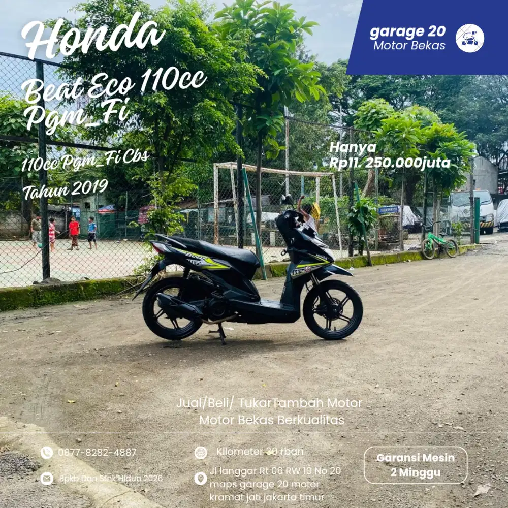 Honda Beat Eco 110cc Pgm_Fi Cbs Tahun 2019 Pajak Hidup