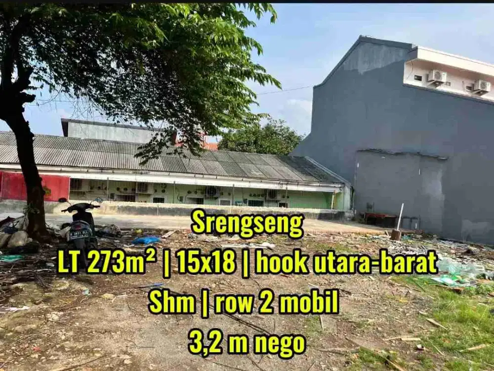 Lokasi emas! Harga masih nego! Tanah kotak padat strategis srengseng jakarta barat