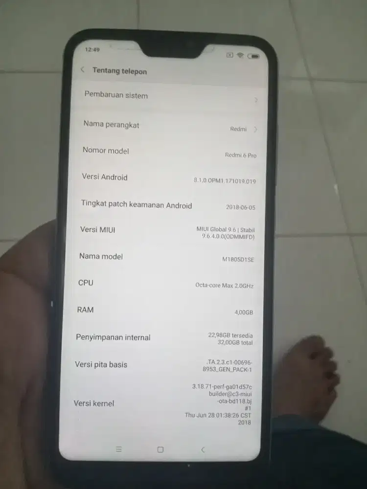 Xiaomi redmi 6 pro ram 4/32