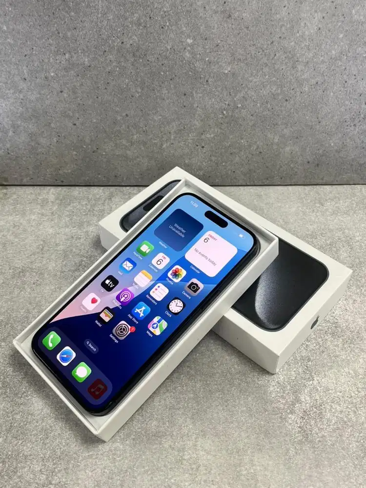 IPhone 15 Promax 512GB Blue Titanium Second iBox Fullset OEM