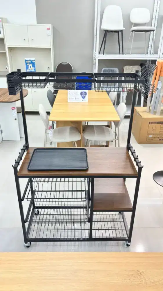 DIVA KITCHEN RACK BLACK WALNUT